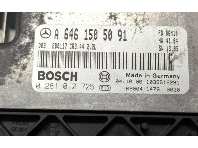 Řídící jednotka 0281012725, A6461505091   Mercedes-Benz C W203 2006