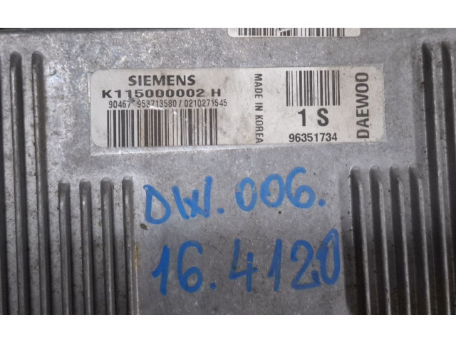 Řídící jednotka K115000002H   Daewoo Matiz 2001