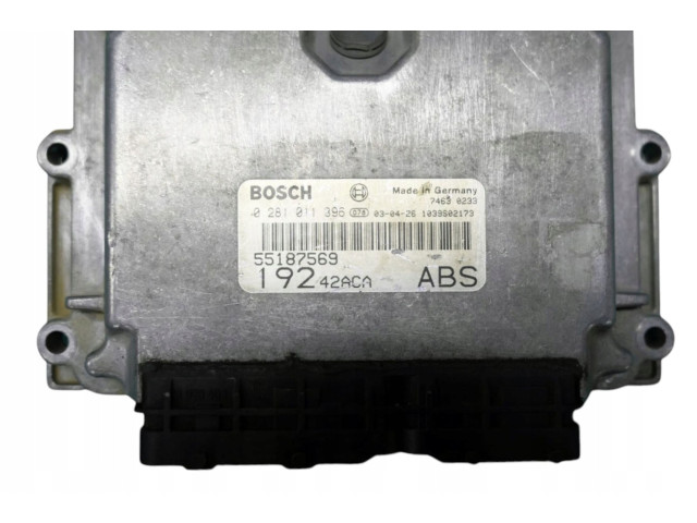 Řídící jednotka 55187569, 0281011396   Fiat Stilo 2003