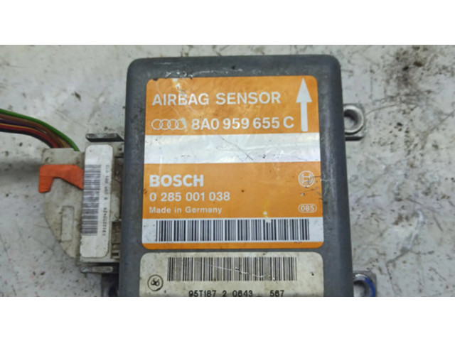 Блок подушек безопасности 8A0959655C, 0285001038   Audi 80 90 B3