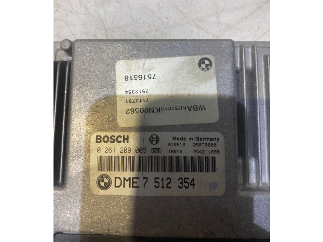 Řídící jednotka 7512354, 0261209005   BMW 3 E46 2002
