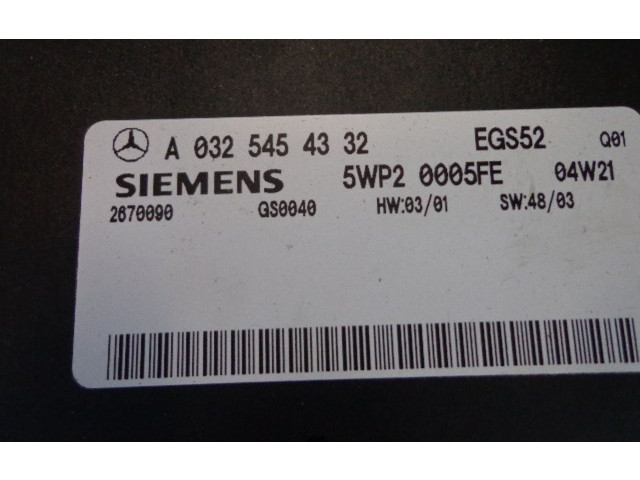 Блок управления коробкой передач A0325454332, A0325454332   Mercedes-Benz C W203