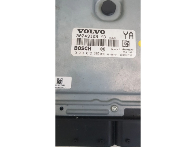 Řídící jednotka 30743103AD, 0281012765   Volvo S80 2007