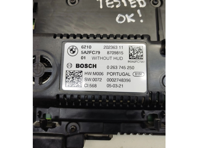 Přístrojová deska  BMW 3 G20 G21 2022 0263745250, 5A2FC79  