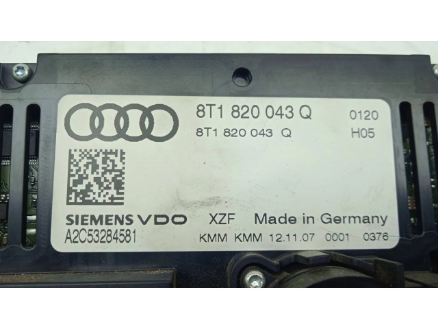 Блок управления климат-контролем 8T1820043Q   Audi A5 8T 8F