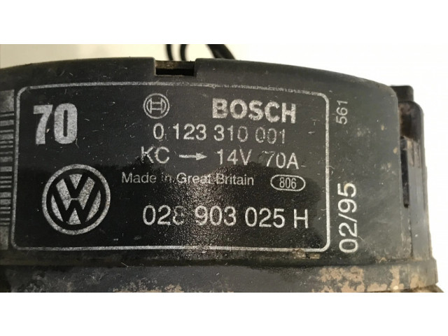 Генератор 0123310001, 028903025H   Volkswagen PASSAT B4 1.9     