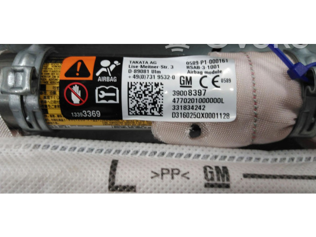 Боковая подушка безопасности 39008397, 39058589   Vauxhall Astra K