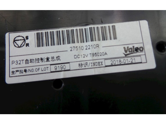 Блок управления климат-контролем 275102210R, 275102210R   Renault Kadjar
