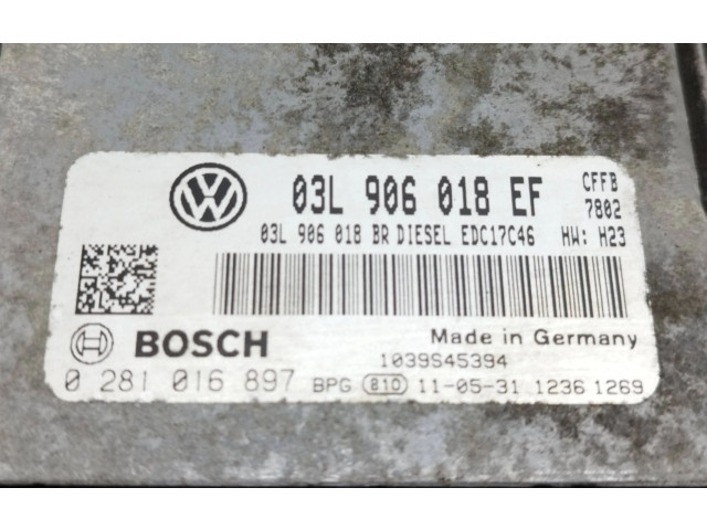 Řídící jednotka 03L906018EF, 03L906018BR   Skoda Superb B6 (3T) 2011