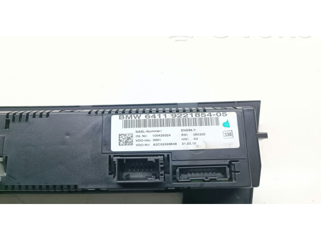Блок управления климат-контролем 9221854, 64119221854   BMW 3 E92 E93