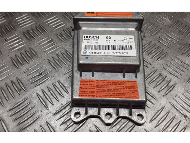 Блок подушек безопасности 0285001882, A1648205126   Mercedes-Benz ML W164