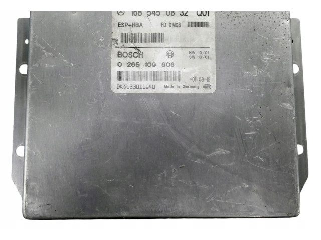 Řídící jednotka 1685450832, 0265109606   Mercedes-Benz A W168 2002