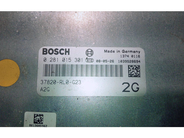 Блок управления двигателя 37820RL0G23, 1039S28694   Honda Accord