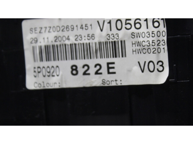 Přístrojová deska  Seat Toledo III (5P) 2005 5P0920822E  