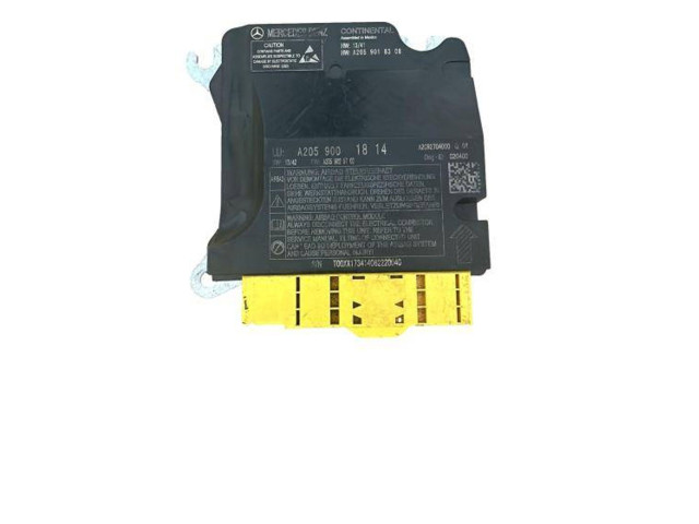 Блок управления надувных подушек A2059001814, A2059018308   Mercedes-Benz C W205