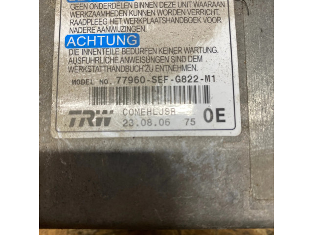 Блок подушек безопасности 77960SEFG822M1, 03M806R   Honda Accord