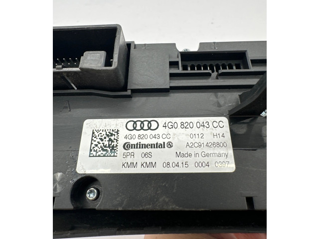 Блок управления климат-контролем 4G0820043CC, A2C91426800   Audi A6 S6 C7 4G