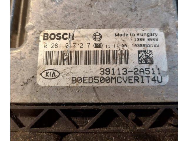 Řídící jednotka 0281017217, 39113-2A511   KIA Ceed 2011