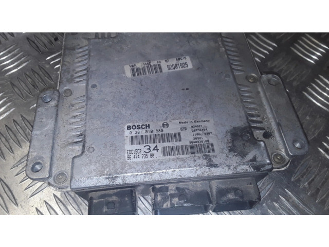 Řídící jednotka 0281010880, 9647473580   Peugeot 607 2003