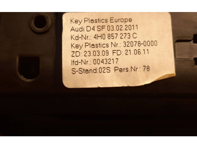 Pojistková skříňka Экран/ дисплей / маленький экран 4H0857273C, 4H0857273C   Audi A8 S8 D4 4H 2012