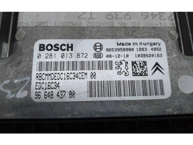 Řídící jednotka 0281013872   Peugeot 308 SW  2009