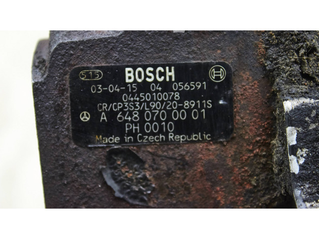 Vstřikovací čerpadlo 0445010078, a6480700001   Mercedes-Benz E W211     