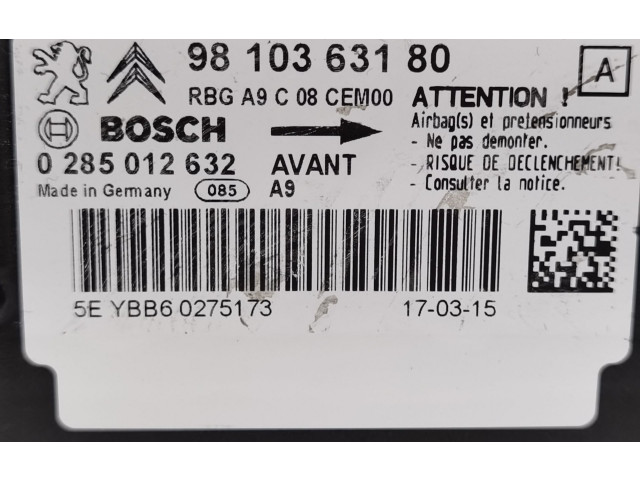 Блок подушек безопасности 9810363180, 0285012632   Peugeot 208