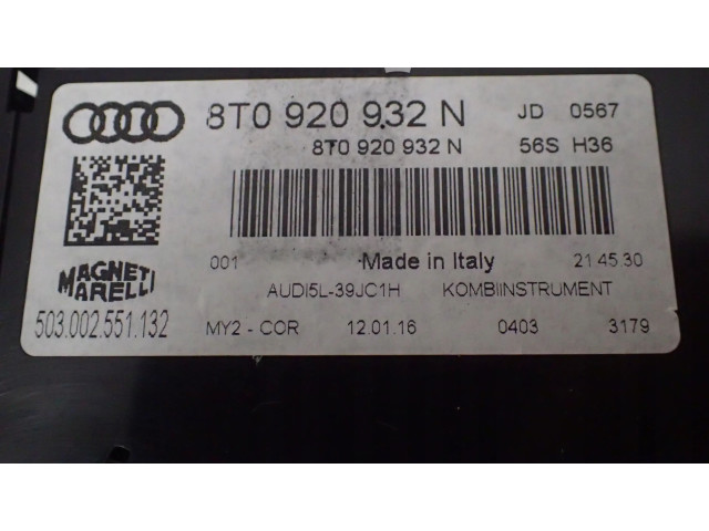 Přístrojová deska  Audi A5 Sportback 8TA 2016 8T0920932N  