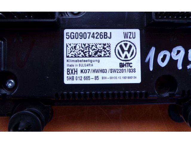 Блок управления климат-контролем 5G0907426BJ, 5G0907426BJ   Volkswagen Cross Touran II