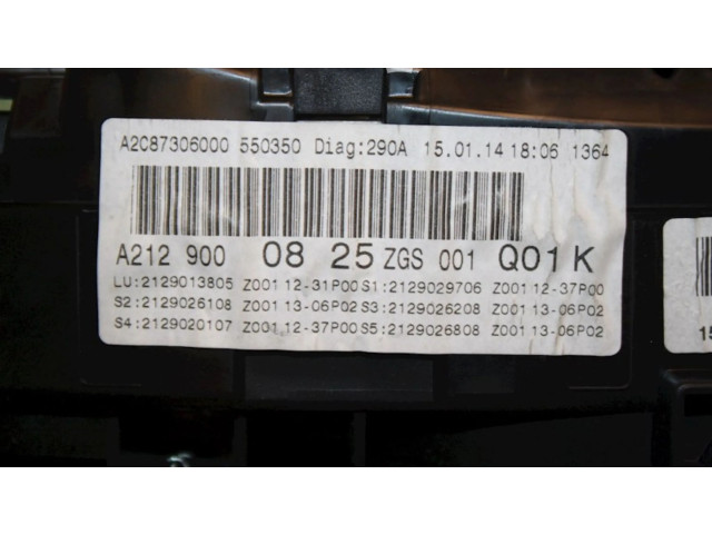Панель приборов A2129000825, A2129000825   Mercedes-Benz E AMG W212       