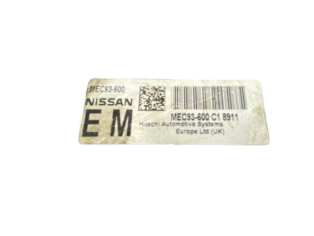 Řídící jednotka MEC93600, MEC93600C1   Nissan Qashqai 2009
