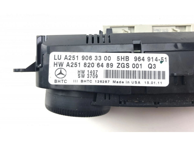 Блок управления климат-контролем 5HB96491451, A2519063300   Mercedes-Benz R W251