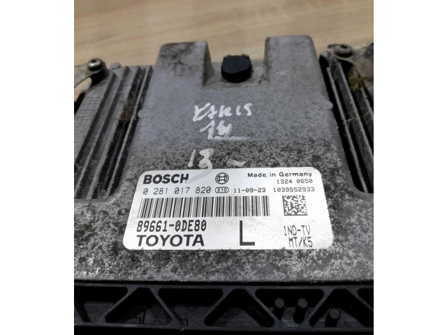 Блок управления двигателем Блок управления 896610de80, 0281017820   Toyota Yaris