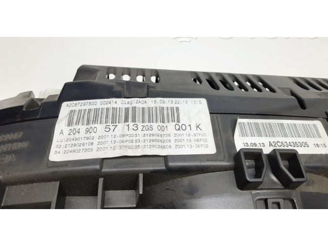 Přístrojová deska  Mercedes-Benz C W204 2013 A2049005713, 2049017902  