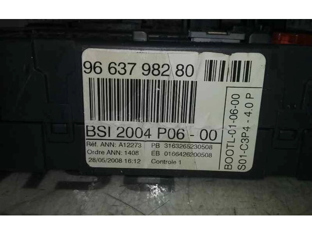   Pojistková skříňka 9663798280, 0090012   Peugeot 207 2006