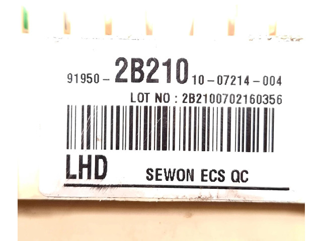 Řídící jednotka 0281012669, 3910127825   Hyundai Santa Fe 2007