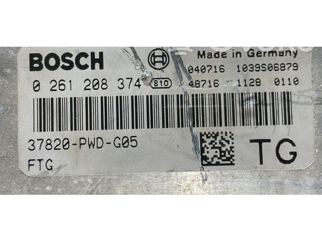 Řídící jednotka 0261208374, 0261208374   Honda Jazz 2005