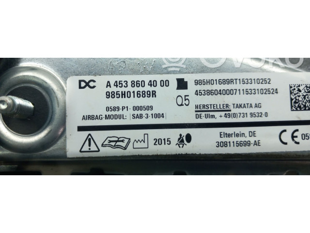 Подушка безопасности в сиденье 985H01689R, A4538604000   Smart ForFour II W453