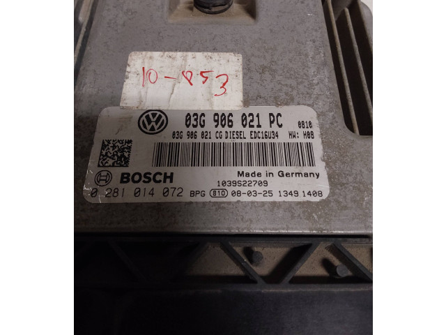 Řídící jednotka 03G906021CG, 0281014072   Volkswagen Caddy 2007