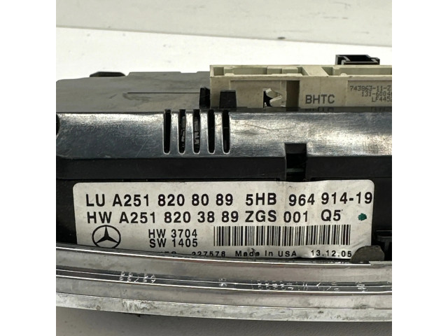 Блок управления климат-контролем A2518208089, 5HB96491419   Mercedes-Benz ML W164