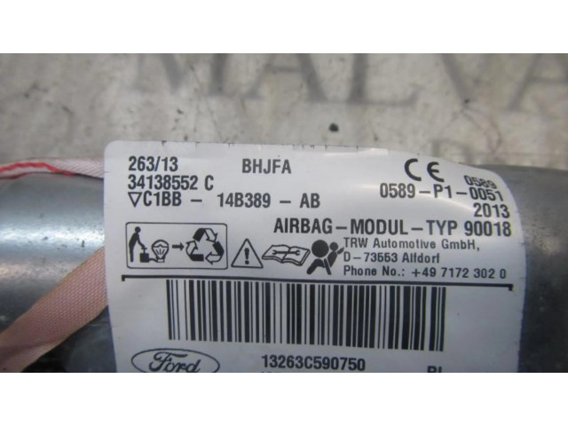 Подушка безопасности двери 2071594, 13263C590750   Ford Fiesta