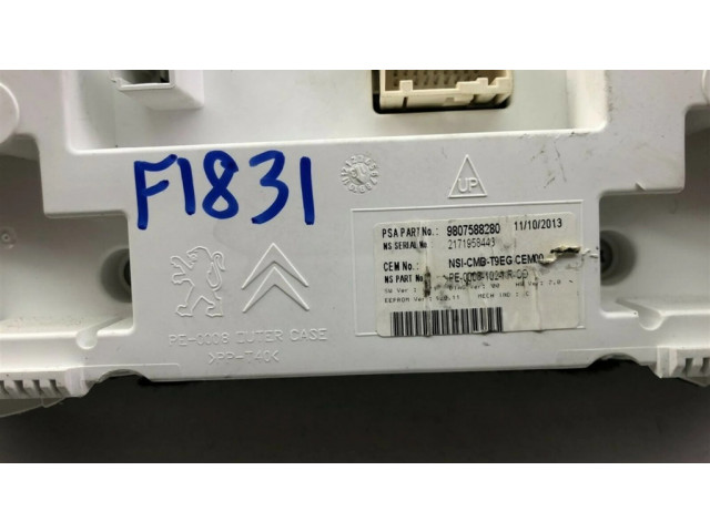 Панель приборов 9807588280, F1831   Peugeot 308       