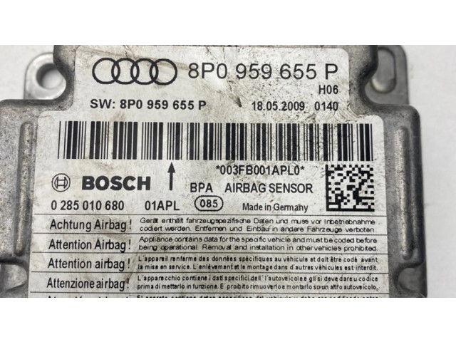 Блок подушек безопасности 8P0959655P, 0285010680   Audi A3 S3 A3 Sportback 8P