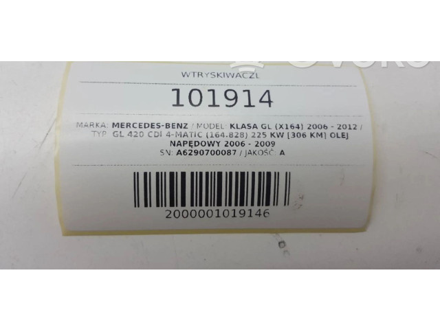Vstřikovač A6290700087   Mercedes-Benz GL X164     