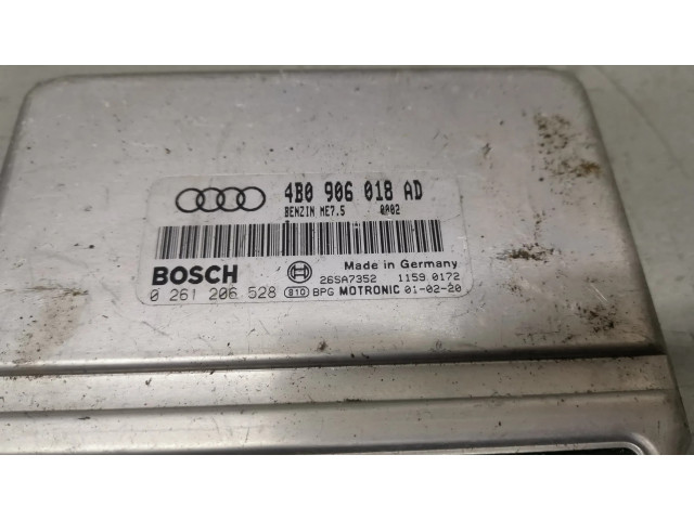 Блок управления двигателя 4B0906018AD, 0261206528   Audi A6 S6 C5 4B