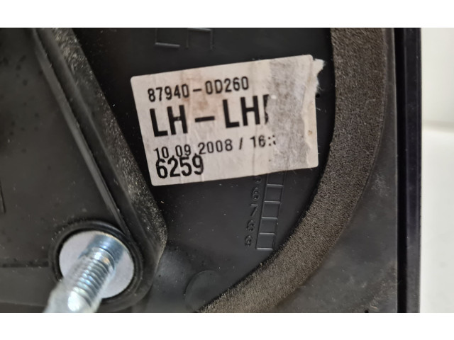 Zpětné zrcátko  levé Toyota Yaris 2007  879400D260, 6259  