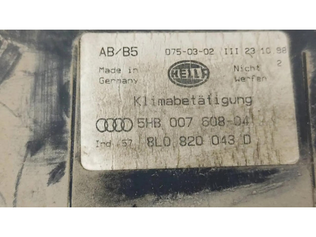 Блок управления климат-контролем 8L0820043D, MANDOCLIMATIZADOR   Audi A3 S3 8L