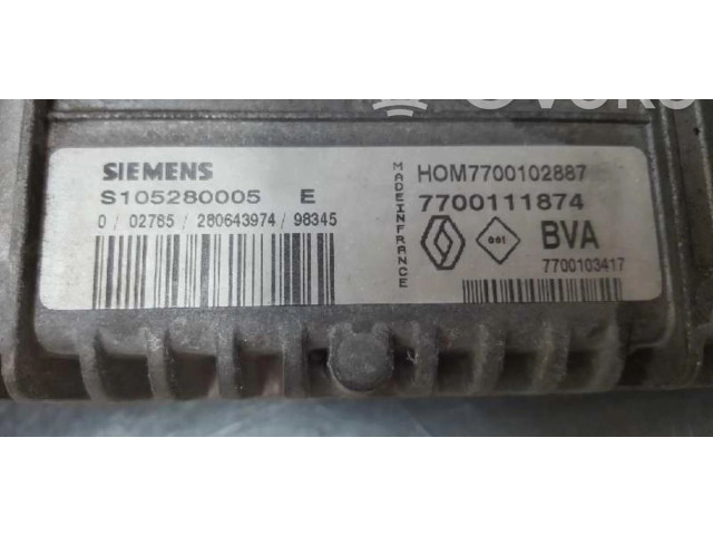 Блок управления коробкой передач 7700111874, 7700111874   Renault Clio II