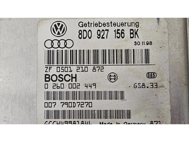 Блок управления коробкой передач 8D0927156BK, 0501210872   Audi A4 S4 B5 8D
