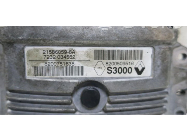 Блок управления двигателем Блок управления 8200751638   Renault Megane II